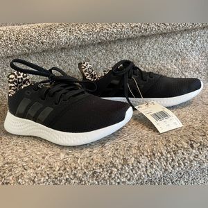 Adidas Pure Motion black and leopard sneaker